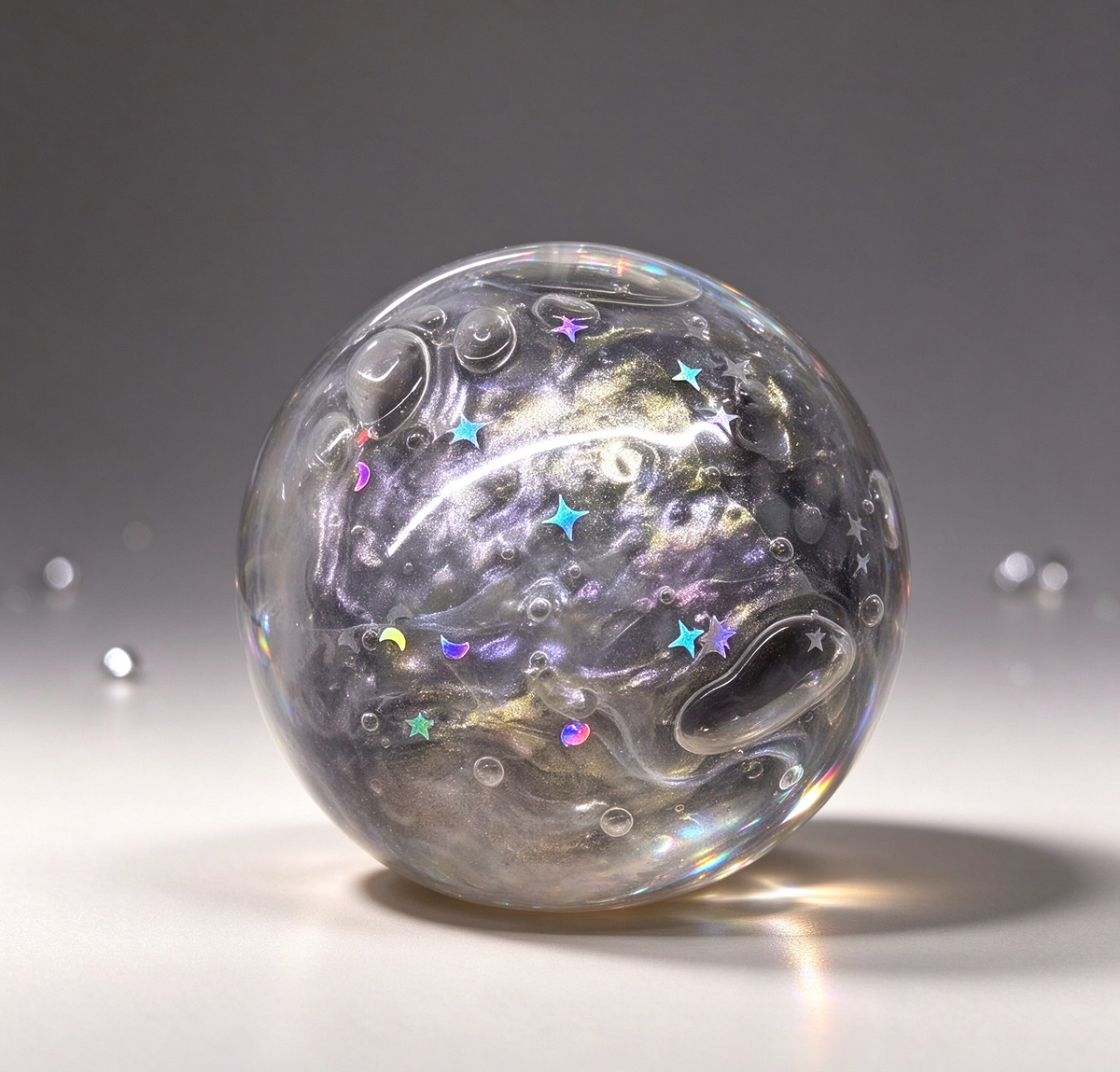 Starry Silver Nebula Squeeze Ball SZQ-003
