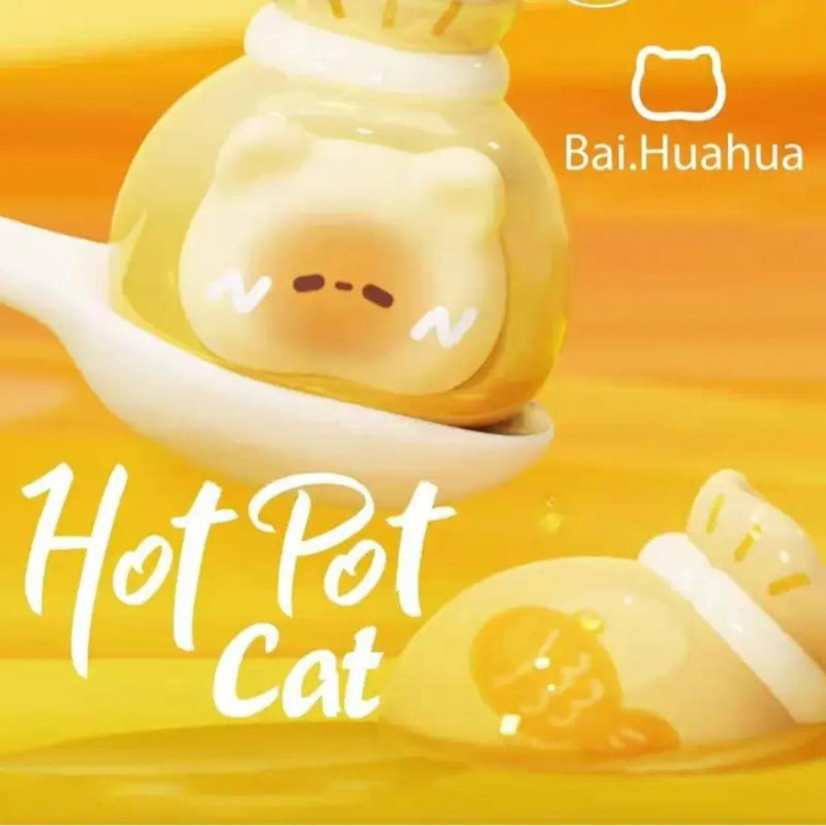 Cute Hot Pot Cat Grain Decorative Figurine hs0140