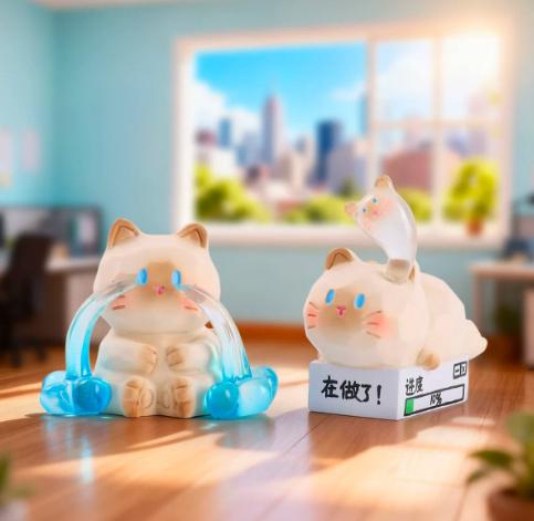 Workplace part-time job meow blind box cute ornament     hs0142