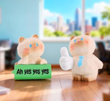 Workplace part-time job meow blind box cute ornament     hs0142